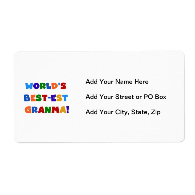 World's Best-est Granma Bright Colours (Front)