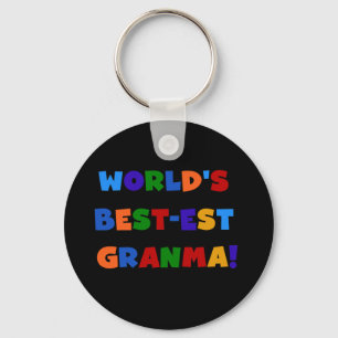 World's Best-est Granma Bright Colours Key Ring