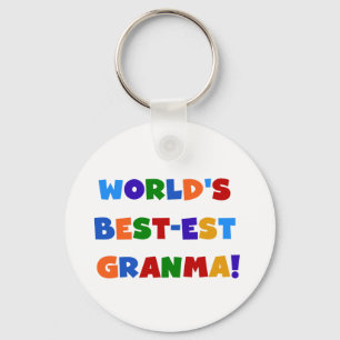 World's Best-est Granma Bright Colours Key Ring