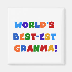World's Best-est Granma Bright Colours Magnet