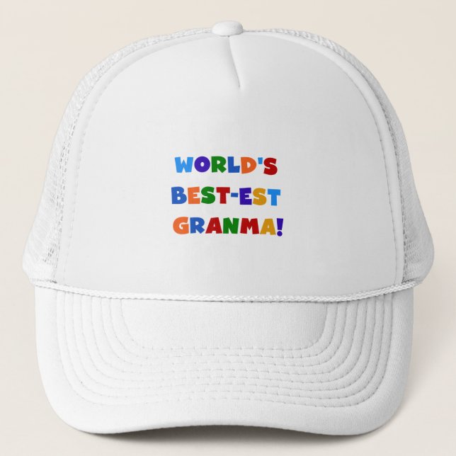 World's Best-est Granma Bright Colours Trucker Hat (Front)