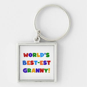 World's Best-est Granny Bright Colours Key Ring