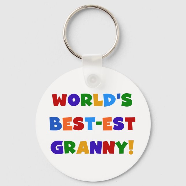 World's Best-est Granny Bright Colours Key Ring (Front)