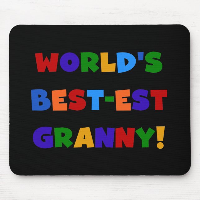 World's Best-est Granny Bright Colours Mouse Pad (Front)