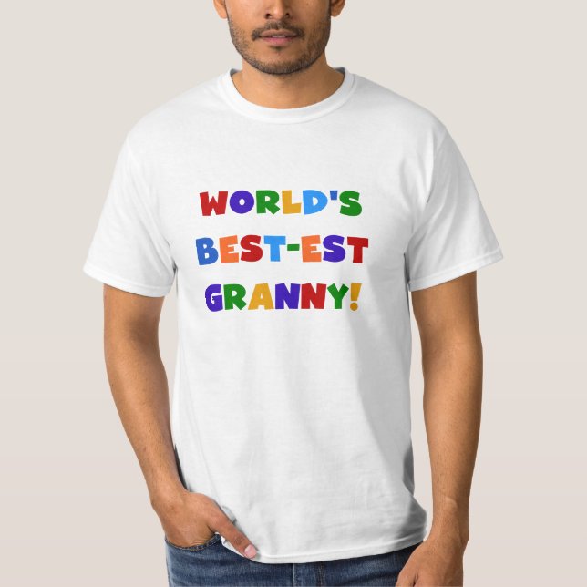 World's Best-est Granny Bright Colours T-Shirt (Front)