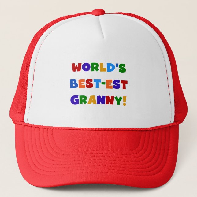 World's Best-est Granny Bright Colours Trucker Hat (Front)