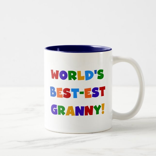 World's Best-est Granny Bright Colours Two-Tone Coffee Mug (Right)