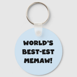 World's Best-est Memaw Black and White T-shirts Key Ring