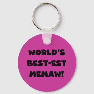 World's Best-est Memaw Black and White T-shirts Key Ring
