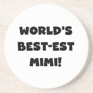 World's Best-est Mimi Black Text T-shirts and Gift Coaster