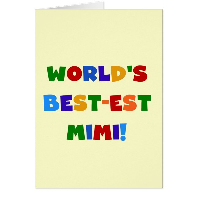 World's Best-est Mimi Bright Colours T-shirts (Front)