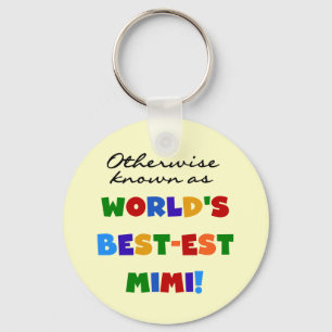 World's Best-est Mimi Bright Colours T-shirts Gift Key Ring