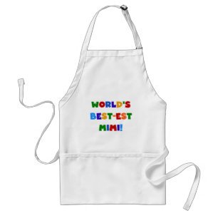 World's Best-est Mimi Bright Colours T-shirts Standard Apron