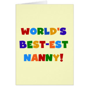 World's Best-est Nanny Bright Colours Gifts