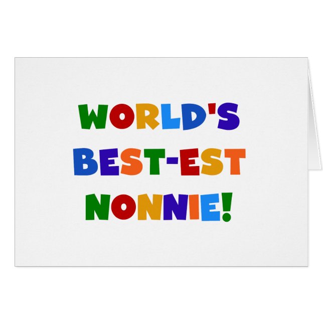 World's Best-est Nonnie Bright Colours Gifts (Front Horizontal)