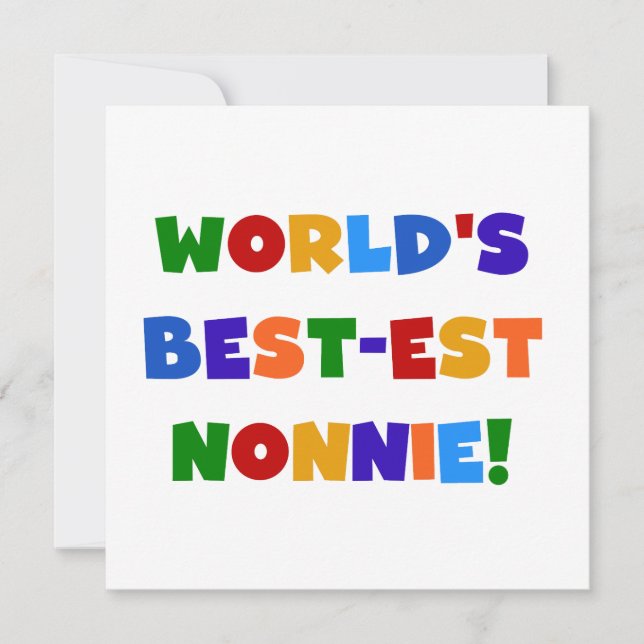 World's Best-est Nonnie Bright Colours Gifts (Front)