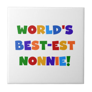 World's Best-est Nonnie Bright Colours Gifts Ceramic Tile