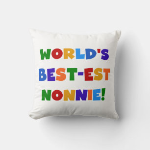 World's Best-est Nonnie Bright Colours Gifts Cushion