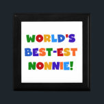 World's Best-est Nonnie Bright Colours Gifts Gift Box<br><div class="desc">The world's best nonnie will love our World's Best-est Nonnie T-shirts,  hoodies,  mugs,  cards,  nonnie keepsakes,  magnets,  stickers,  and more with a multicolored text design!  Great gifts for great grandparents!</div>