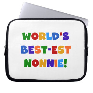 World's Best-est Nonnie Bright Colours Gifts Laptop Sleeve