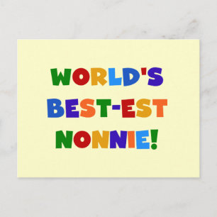 World's Best-est Nonnie Bright Colours Gifts Postcard