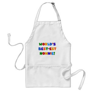 World's Best-est Nonnie Bright Colours Gifts Standard Apron