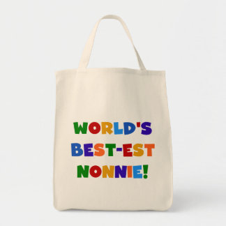 World's Best-est Nonnie Bright Colours Gifts Tote Bag