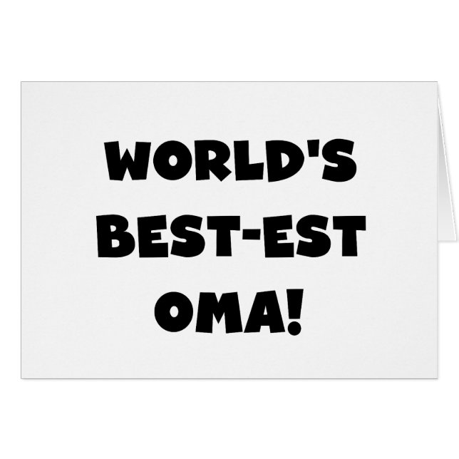 World's Best-est Oma Black or White Gifts (Front Horizontal)