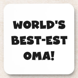 World's Best-est Oma Black or White Gifts Coaster