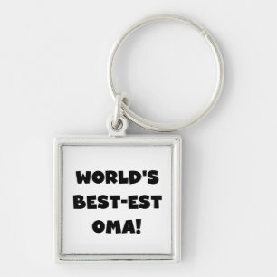 World's Best-est Oma Black or White Gifts Key Ring