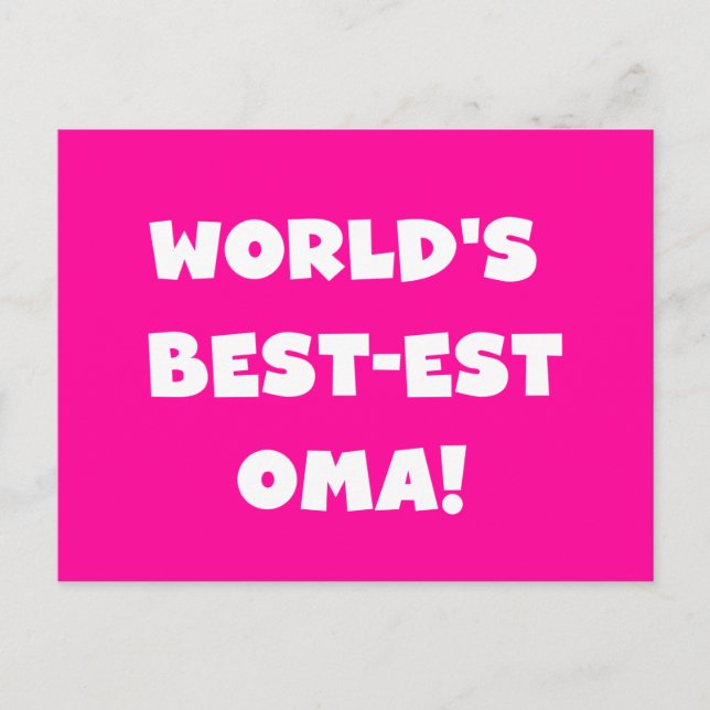 World's Best-est Oma Black or White Gifts Postcard (Front)