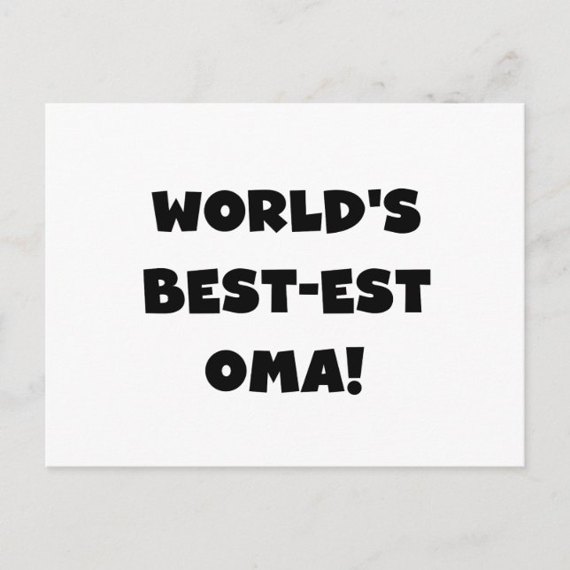 World's Best-est Oma Black or White Gifts Postcard (Front)