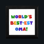World's Best-est Oma Bright Colours Gifts Gift Box<br><div class="desc">The world's best oma will love our World's Best-est Oma T-shirts,  hoodies,  mugs,  cards,  oma keepsakes,  magnets,  stickers,  and more with a multicolored text design!  Great gifts for great grandparents!</div>