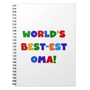World's Best-est Oma Bright Colours Gifts Notebook