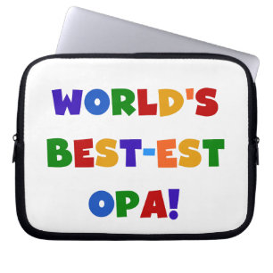 World's Best-est Opa Bright Colours Gifts Laptop Sleeve