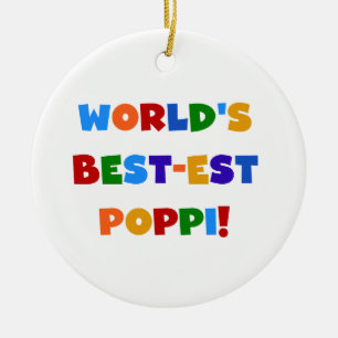World's Best-est Poppi Bright Colours Gifts Ceramic Ornament