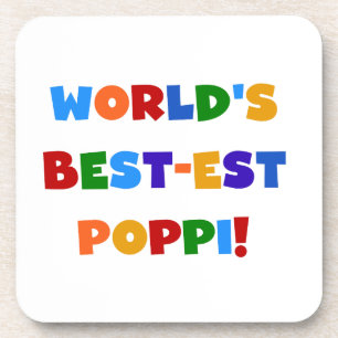 World's Best-est Poppi Bright Colours Gifts Coaster