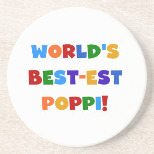 World's Best-est Poppi Bright Colours Gifts Coaster