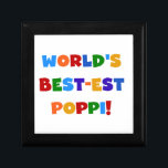 World's Best-est Poppi Bright Colours Gifts Gift Box<br><div class="desc">The world's best poppi will love our World's Best-est Poppi T-shirts,  hoodies,  mugs,  cards,  keepsakes,  magnets,  stickers,  and more with a multicolored text design! These are great gifts for the new grandparent or a great gift any time from grandson or granddaughter to poppi!</div>