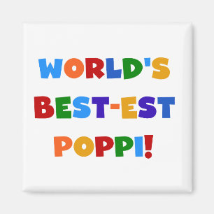 World's Best-est Poppi Bright Colours Gifts Magnet