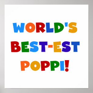 World's Best-est Poppi Bright Colours Gifts Poster