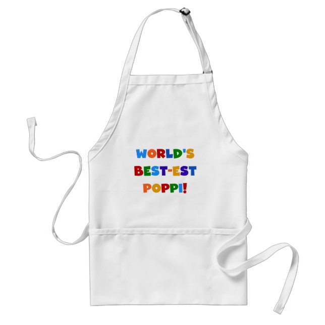 World's Best-est Poppi Bright Colours Gifts Standard Apron (Front)