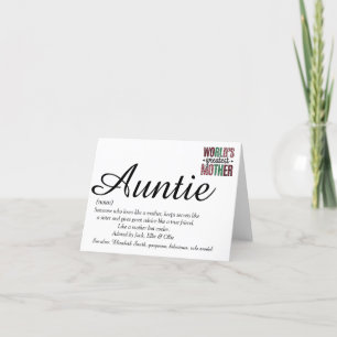 World's Best Ever Aunt Auntie Definition Holiday Card