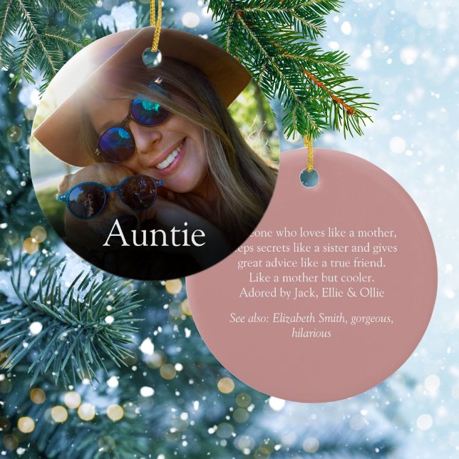 World's Best Ever Aunt Auntie Definition Photo Ceramic Ornament (World's Best Ever Aunt Auntie Definition Photo Ceramic Ornament)