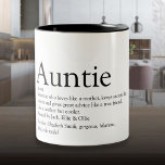 World's Best Ever Aunt, Auntie Definition Two-Tone Coffee Mug<br><div class="desc">Personalise for your Aunt or Auntie to create a unique gift. A perfect way to show her how amazing she is every day. Designed by Thisisnotme©</div>