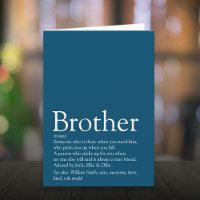 World's Best Ever Brother Definition Blue