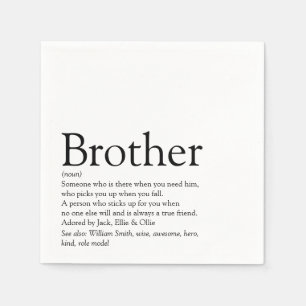 World's Best Ever Brother, Hermano Definition Napkin