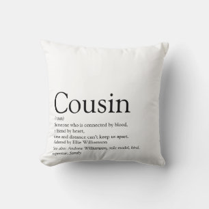 World's Best Ever Cousin Definition Cushion