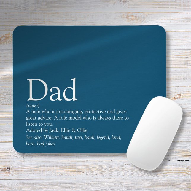World's Best Ever Dad Daddy Father Definition Blue Mouse Pad (World's Best Ever Dad Daddy Father Definition Blue Mouse Pad)
