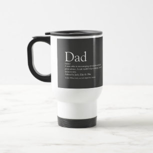 World's Best Ever Dad Daddy Father Definition Grey Travel Mug